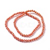 Electroplate Opaque Solid Color Glass Beads Strands GLAA-E036-11-M-4