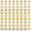 100Pcs 10 Styles Brass Bead Caps KK-CJ0002-08-1