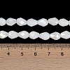 Opaque Solid Color Electroplate Glass Beads Strands EGLA-N013-P8mm-B02-4