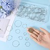 SUNNYCLUE 240Pcs 6 Size 316 Surgical Stainless Steel Wine Glass Charms Rings STAS-SC0007-25-3