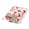 Christmas Theme Cotton Fabric Cloth Bag ABAG-H104-B06-3