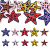 10Pcs 10 Styles Polyester Leopard Print Embroidery Cloth Iron on/Sew on Patches PATC-TA0001-58-1