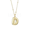 1Pc Initial Letter Brass Pendant Necklaces NJEW-YW0001-24D-1