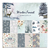 24Pcs 12 Styles Winter Forest Themed Scrapbooking Paper Pads WINT-PW0001-061-2