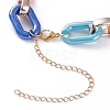Acrylic & CCB Plastic Cable Chain Necklaces NJEW-JN03284-3