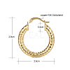 Brass Textured Hoop Earrings FS-WGEF2F9-01-2
