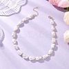 Natural Baroque Pearl Keshi Pearl Beaded Necklaces for Women NJEW-JN05870-1