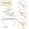 10Pcs Brass Curb Chains Bracelet Making AJEW-UN0001-19-5