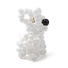 3D Glass Seed Beaded Rabbit Charms PALLOY-MZ00577-4