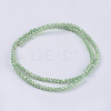 Electroplate Glass Beads Strands GLAA-F077-FR12-2