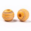 Painted Natural Wood Beads WOOD-T021-54A-10-2