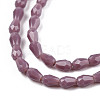 Opaque Solid Color Glass Beads Strands GLAA-N052-02-A07-3