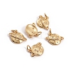 Brass Micro Pave Clear Cubic Zirconia Universe Space Charms ZIRC-L091-042G-1