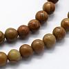 Natural Wood Lace Stone Beads Strands G-I199-17-6mm-5