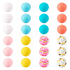 80Pcs 8 Colors Silicone Beads SIL-TA0002-37-3