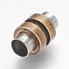 304 Stainless Steel Magnetic Clasps with Glue-in Ends STAS-F124-02-3