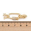 Brass Micro Pave Clear Cubic Zirconia Lobster Claw Clasps KK-U059-56G-3
