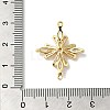 Brass Pave Clear Glass Rhinestone Connector Charms KK-B079-14G-3