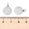 Non-Tarnish Chakra 201 Stainless Steel Charms STAS-T049-T680-1-3