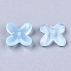 Transparent Spray Painted Glass Beads GLAA-N035-012-D03-2