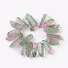 Natural Quartz Crystal Points Beads Strands G-G767-06-4