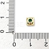Square Brass Micro Pave Cubic Zirconia Cabochons KK-P345-13G-E-4