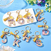 Alloy Resin Polygon Keychains KEYC-TADJ0002-03G-V-3