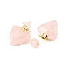 Natural Rose Quartz Perfume Bottle Pendants G-L623-10G-01-2
