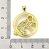 Brass Micro Pave Cubic Zirconia Pendants KK-K354-08C-G-3