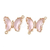 Brass Pave Faceted Glass Connector Charms X-FIND-Z020-04I-1