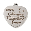 Non-Tarnish 201 Stainless Steel Pendants STAS-L079-25P-06-1