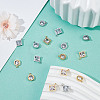 Unicraftale 16Pcs 4 Style 304 Stainless Steel Rhinestone Charms STAS-UN0055-94-4