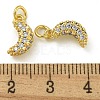 Rack Plating Brass Micro Pave Clear Cubic Zirconia Charms KK-Z067-23G-08-3