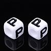 Letter Acrylic Beads PL37C9129-P-2
