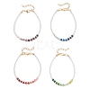 4Pcs Dyed Natural Malaysia Jade & Glass Beaded Bracelets for Women BJEW-JB13076-2