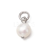Natural Cultured Freshwater Pearl Potato Charms PALLOY-JF03920-01-3