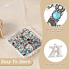 26Pcs 26 Styles Alloy Letter Pendants with Resin Imitation Synthetic Turquoise FIND-TA0003-70-4