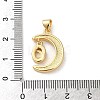 Brass Micro Pave Clear Cubic Zirconia Pendants KK-A221-18A-G-3
