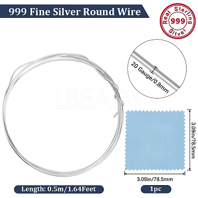 999 Fine Silver Sterling Silver Wire STER-BBC0006-66C-1