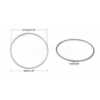 Tarnish Resistant 304 Stainless Steel Linking Ring X-STAS-T047-15C-1