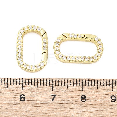 Brass Micro Pave Cubic Zirconia Spring Gate Rings KK-D325-01G-1