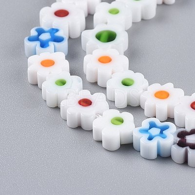 Handmade Millefiori Glass Bead Strands X-LAMP-J035-8mm-11-1