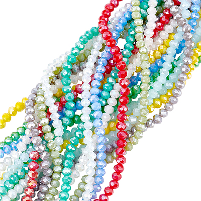 Electroplate Glass Beads Strands EGLA-PH0003-13-1