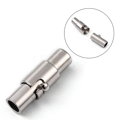 Brass Locking Tube Magnetic Clasps LS-MC079-1