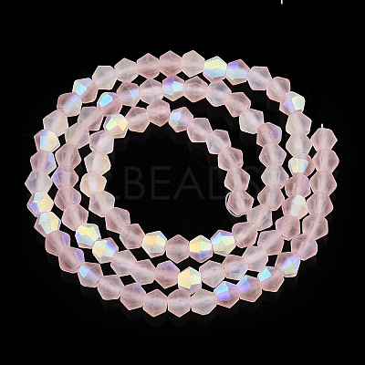 Imitate Austrian Crystal Bicone Frosted Glass Beads Strands EGLA-A039-T2mm-MB26-1