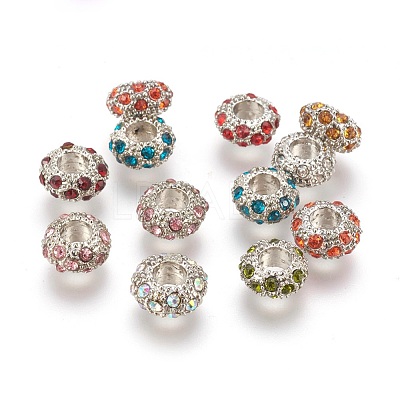 Alloy Rhinestone European Beads CPDL-H998-1