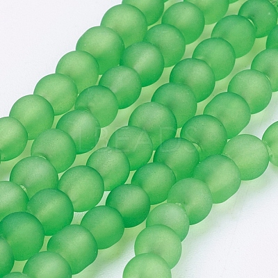 Baking Paint Transparent Glass Bead Strands X-GLAA-S031-4mm-34-1