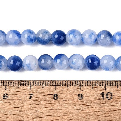 Natural Dyed Persian Jade Beads Strands G-Q609-6mm-01-1