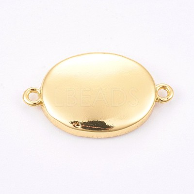 Brass Cabochon Connector Settings KK-F748-26G-1