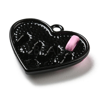 Spray Painted Alloy Pendants PALLOY-Z015-03EB-1